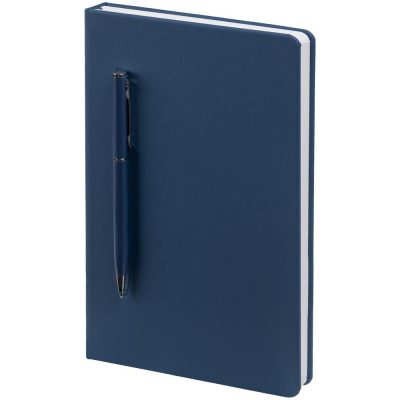 Ежедневник Magnet Shall с ручкой, синий, изображение 1