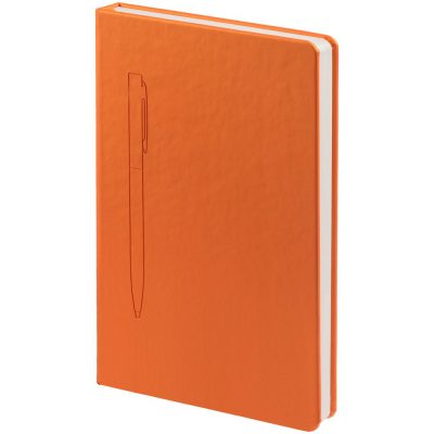Ежедневник Magnet Shall с ручкой, оранжевый, изображение 4