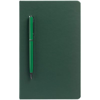 Ежедневник Magnet Shall с ручкой, зеленый, изображение 2