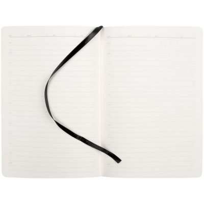 Ежедневник Magnet с ручкой, черный с коричневым, изображение 6