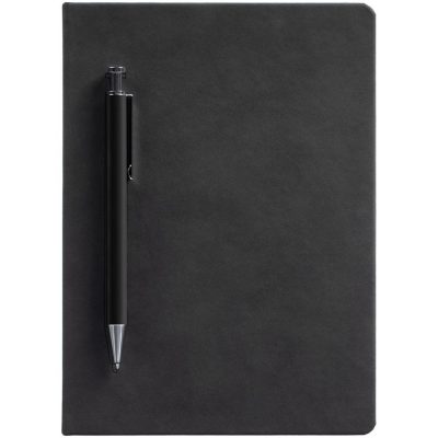 Ежедневник Magnet с ручкой, черный, изображение 2