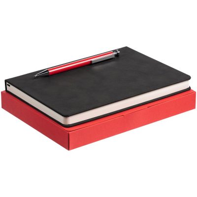 Набор Magnet с ежедневником, черный с красным, изображение 1