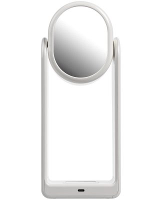 Настольная лампа с зеркалом и беспроводной зарядкой Tyro, белая, изображение 4