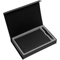 Коробка Silk с ложементом под ежедневник и ручку, черная, изображение 3