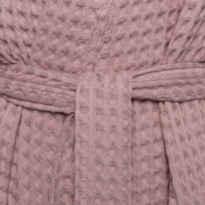 Халат вафельный женский Boho Kimono, пыльно-розовый, изображение 4