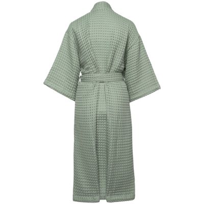Халат вафельный женский Boho Kimono, зеленая мята, изображение 2