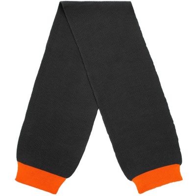 Шарф Snappy, темно-серый с оранжевым, изображение 3