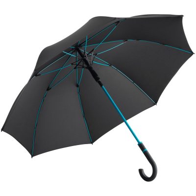 Зонт-трость с цветными спицами Color Style, бирюзовый, изображение 2