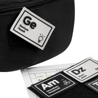 Поясная сумка с патчами «Химия состояний», черная, изображение 5