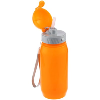 Бутылка для воды Aquarius, непрозрачная, оранжевая, изображение 1