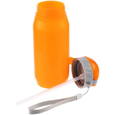 Бутылка для воды Aquarius, непрозрачная, оранжевая, изображение 4
