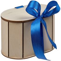 Коробка Drummer, овальная, с синей лентой, изображение 1