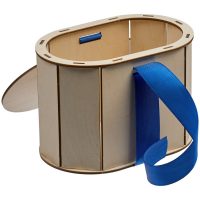 Коробка Drummer, овальная, с синей лентой, изображение 2