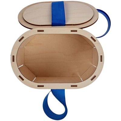 Коробка Drummer, овальная, с синей лентой, изображение 4