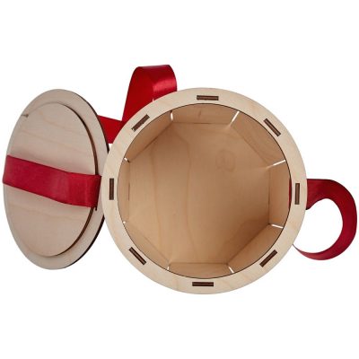 Коробка Drummer, круглая, с красной лентой, изображение 4