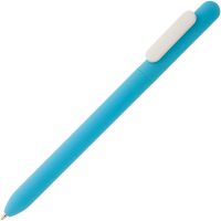 Ручка шариковая Swiper Soft Touch, голубая с белым, изображение 1
