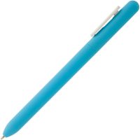 Ручка шариковая Swiper Soft Touch, голубая с белым, изображение 3