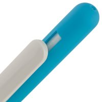 Ручка шариковая Swiper Soft Touch, голубая с белым, изображение 4