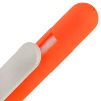 Ручка шариковая Swiper Soft Touch, неоново-оранжевая с белым, изображение 4