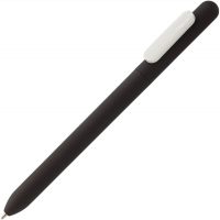 Ручка шариковая Swiper Soft Touch, черная с белым, изображение 1