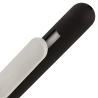 Ручка шариковая Swiper Soft Touch, черная с белым, изображение 4