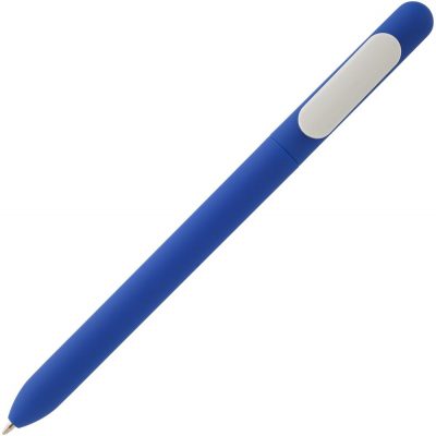 Ручка шариковая Swiper Soft Touch, синяя с белым, изображение 2
