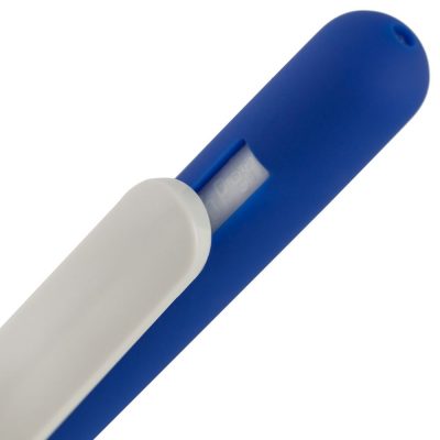 Ручка шариковая Swiper Soft Touch, синяя с белым, изображение 4