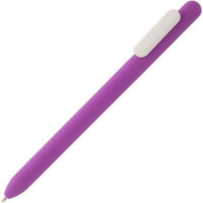 Ручка шариковая Swiper Soft Touch, фиолетовая с белым, изображение 1