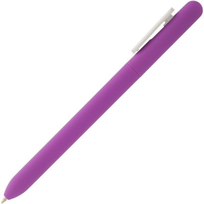 Ручка шариковая Swiper Soft Touch, фиолетовая с белым, изображение 3