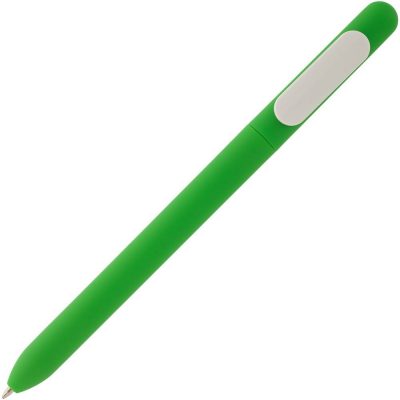 Ручка шариковая Swiper Soft Touch, зеленая с белым, изображение 2