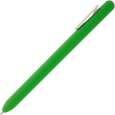 Ручка шариковая Swiper Soft Touch, зеленая с белым, изображение 3