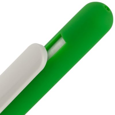 Ручка шариковая Swiper Soft Touch, зеленая с белым, изображение 4