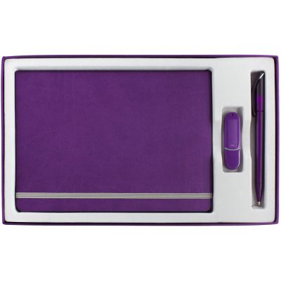 Коробка In Form под ежедневник, флешку, ручку, фиолетовая, изображение 3
