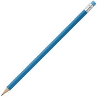 Карандаш простой Hand Friend с ластиком, голубой, изображение 1