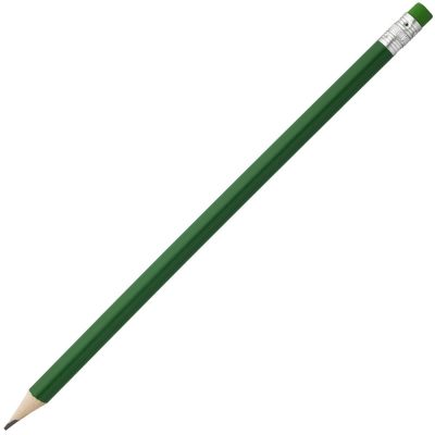 Карандаш простой Hand Friend с ластиком, зеленый, изображение 1