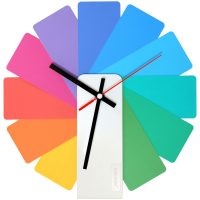 Часы настенные Transformer Clock. White & Multicolor, изображение 1