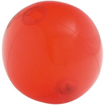 Надувной пляжный мяч Sun and Fun, полупрозрачный красный, изображение 1