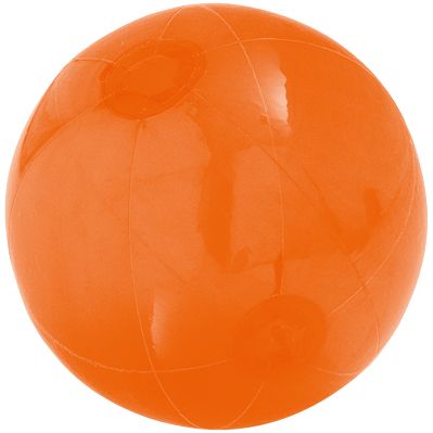 Надувной пляжный мяч Sun and Fun, полупрозрачный оранжевый, изображение 1