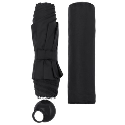 Зонт складной Floyd с кольцом, черный, изображение 1