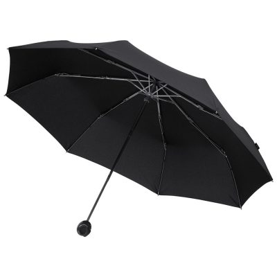 Зонт складной Floyd с кольцом, черный, изображение 2