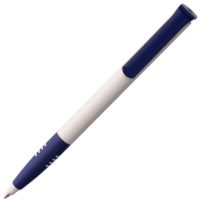 Ручка шариковая Senator Super Soft, белая с синим, изображение 3