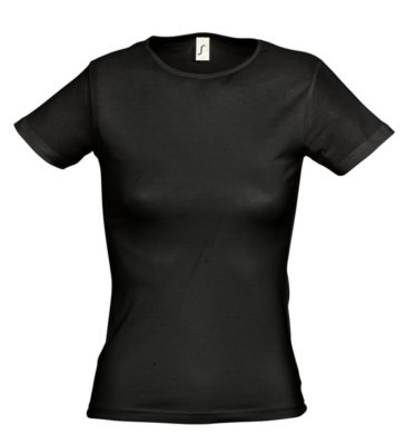 Футболка стретч женская Miami 170 черная, изображение 1