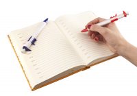Ручка шариковая «Штангенциркуль», белая с красным, изображение 3