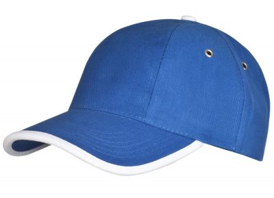 Бейсболка Unit Trendy, ярко-синяя с белым, изображение 1