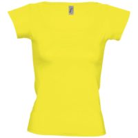 Футболка женская Melrose 150 с глубоким вырезом, лимонно-желтая, изображение 1