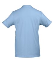Футболка мужская с контрастной отделкой Madison 170, голубой/белый, изображение 2