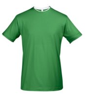Футболка мужская с контрастной отделкой Madison 170, ярко-зеленый/белый, изображение 1