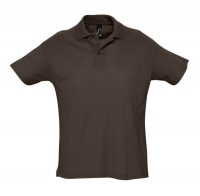 Рубашка поло мужская Summer 170, темно-коричневая (шоколад), изображение 1