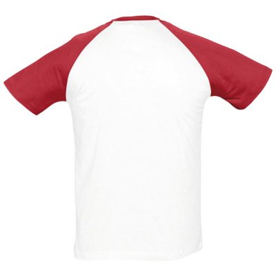 Футболка мужская двухцветная Funky 150, белая с красным, изображение 2
