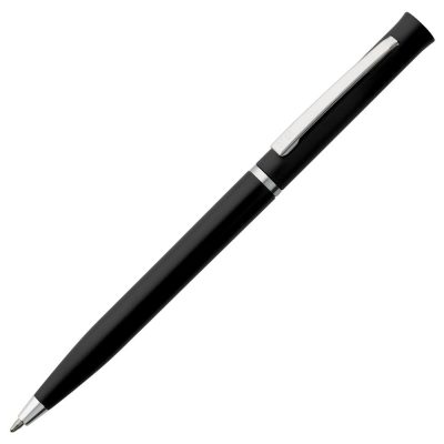 Ручка шариковая Euro Chrome, черная, изображение 1